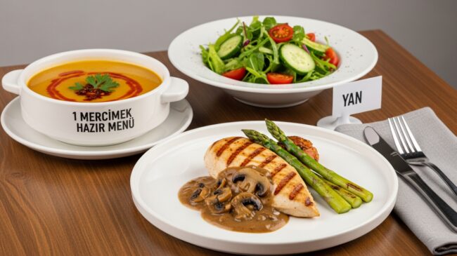 1 Saatte Hazır Menü: Çorba + Ana Yemek + Yan