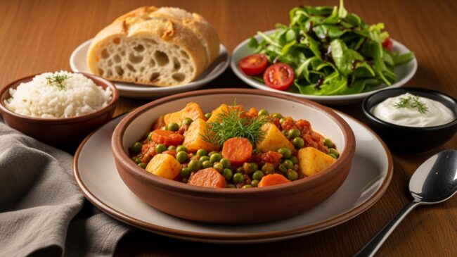 Bezelyeli Patates Yemeğinin Yanına Ne Gider?