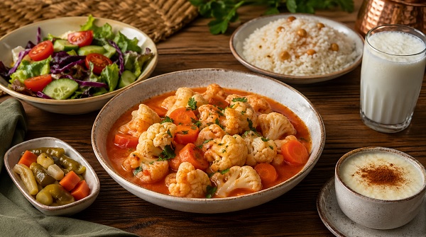 Sulu Karnabahar Yemeğinin Yanına Ne Gider?