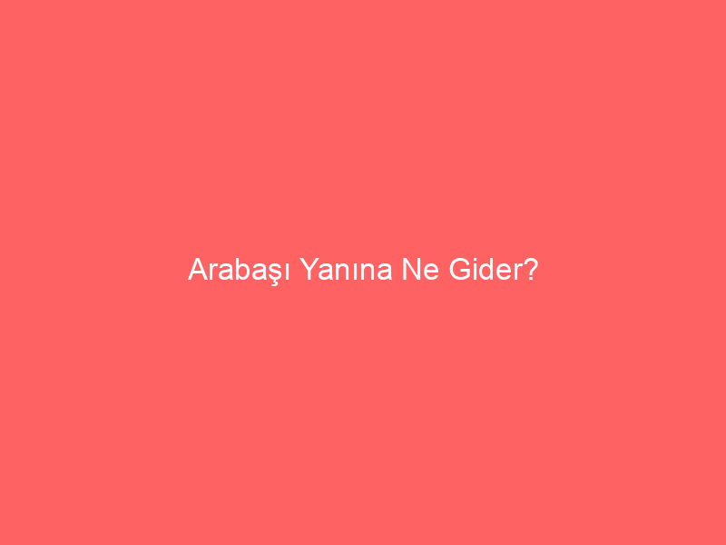 Arabaşı Yanına Ne Gider?