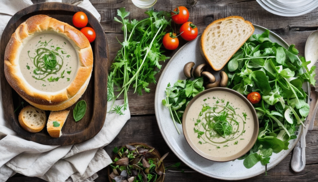 Kremalı Mantar Çorbası Yanına Ne Gider?