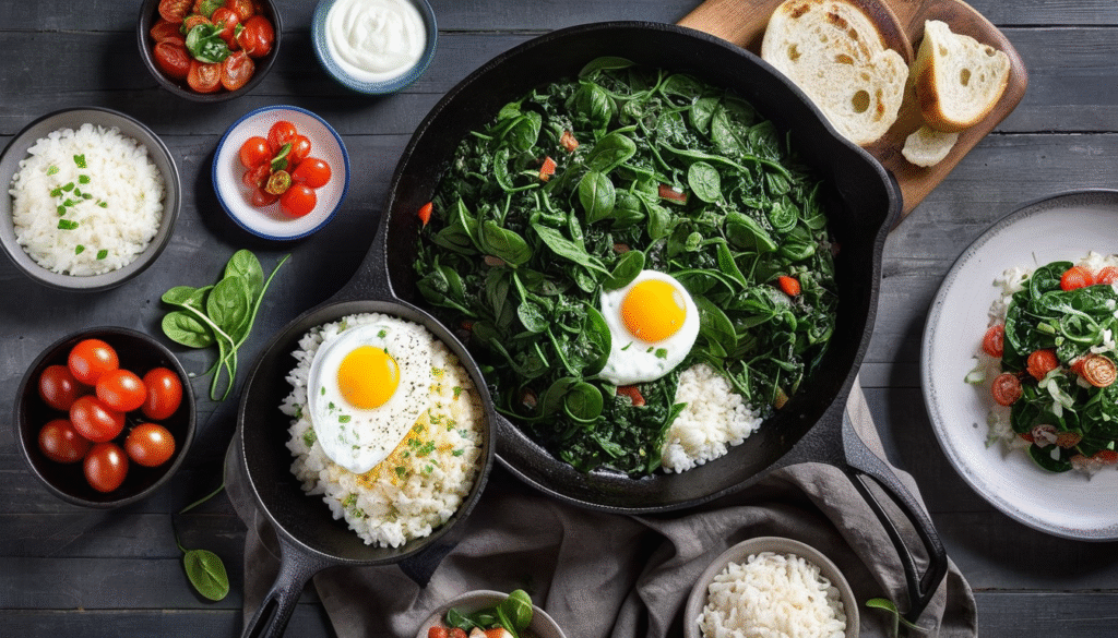 Yumurtalı Ispanak Kavurması Yanına Ne Gider?
